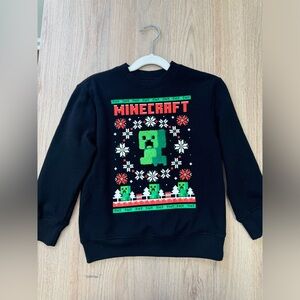 Minecraft Christmas sweatshirt Boys Xs